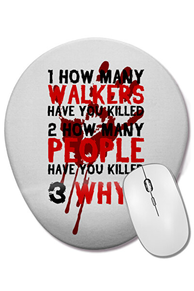BASKI DÜNYASI Quantos The Walking Dead Mouse Pad oval cu suport pentru închei...