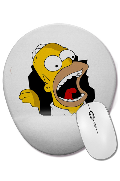 BASKI DÜNYASI Οβάλ ποντίκι με υποστήριξη καρπού Homer Simpson