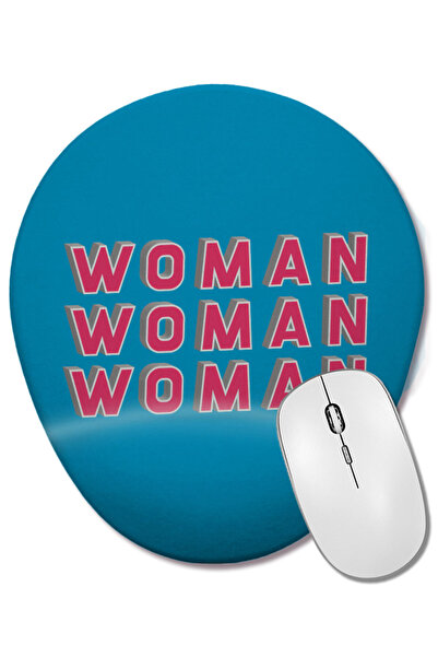 BASKI DÜNYASI Mouse Pad oval pentru femei cu suport pentru încheietura mâinii