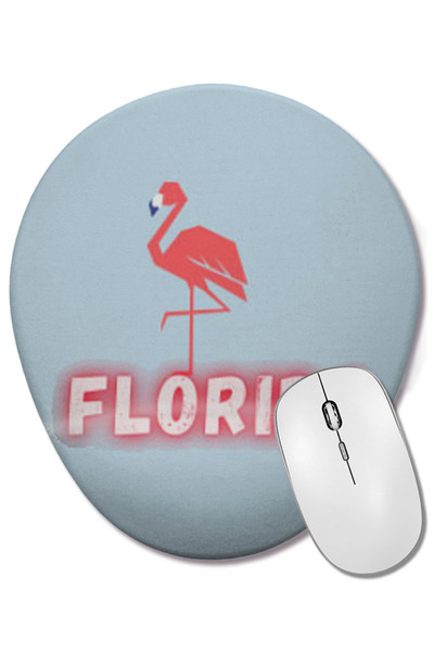 BASKI DÜNYASI Florida Love - Mouse Pad oval cu suport pentru încheietura mâin...