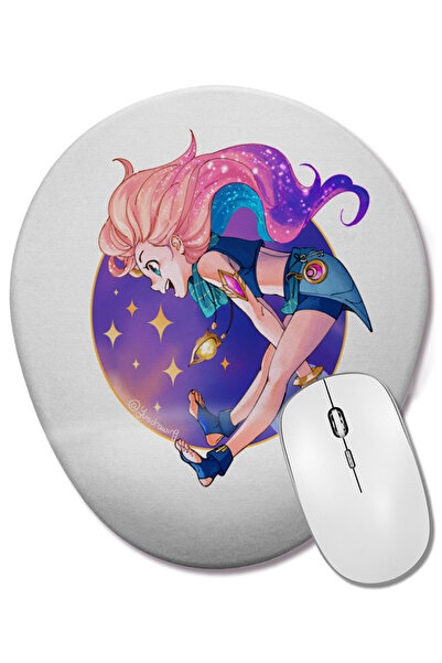 BASKI DÜNYASI Mouse Pad oval Zoebr cu suport pentru încheietura mâinii