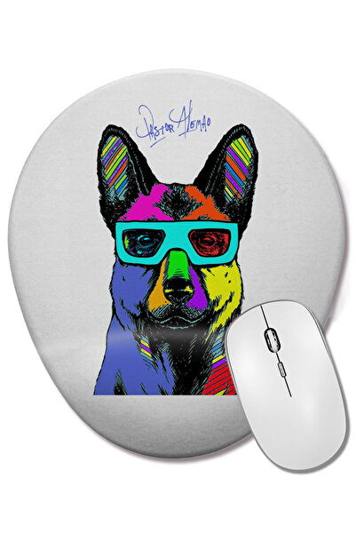BASKI DÜNYASI Οβάλ ποντίκι ποντικοπολιτικής χρήσης Pastor Alemao Pug με στήρι...