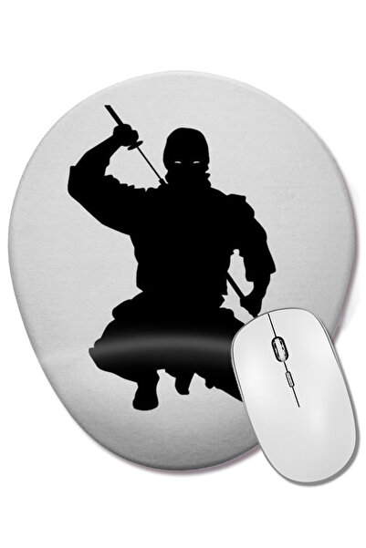 BASKI DÜNYASI Mouse Pad oval cu suport pentru încheietura mâinii Ninja