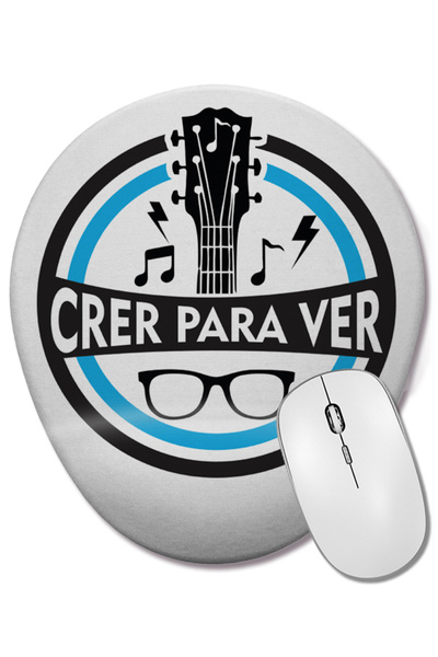 BASKI DÜNYASI Mouse Pad oval Crer Para Ver cu suport pentru încheietura mâinii