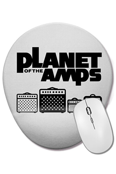 BASKI DÜNYASI Mouse Pad oval Planet Of The Amps cu suport pentru încheietura ...