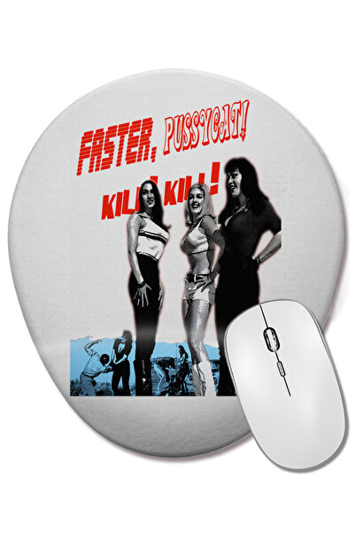 BASKI DÜNYASI Mouse Pad oval Faster Girls cu suport pentru încheietura mâinii