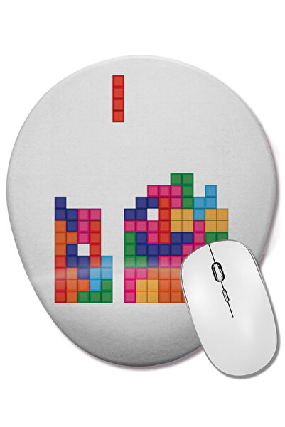 BASKI DÜNYASI Tetris Atari Game Games Mouse Pad oval cu suport pentru încheie...