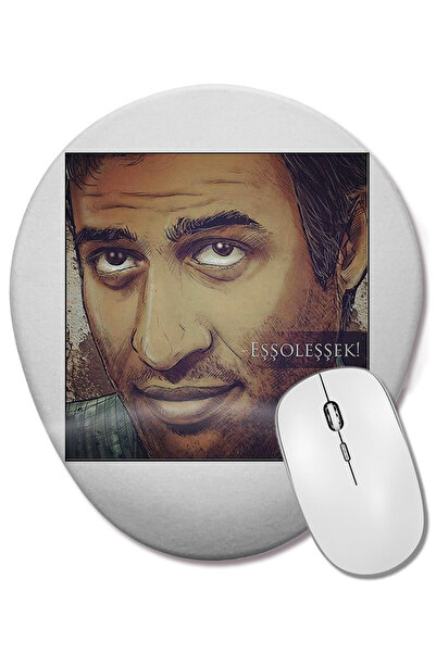 BASKI DÜNYASI Mouse Pad oval Kemal Sunal Eşşoleşek cu suport pentru încheietu...