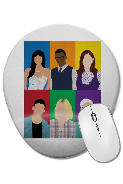 BASKI DÜNYASI Mouse Pad oval The Good Place cu suport pentru încheietura mâinii