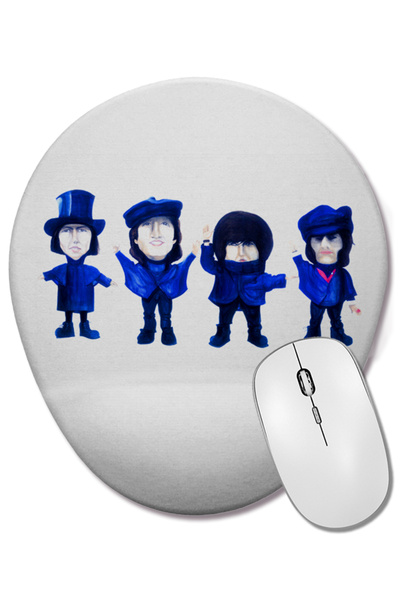 BASKI DÜNYASI The Beatles ajută mouse pad oval cu suport pentru încheietura m...