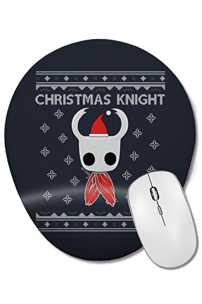 BASKI DÜNYASI Mouse Pad oval tricotat Christmas Hollow Knight cu suport pentr...