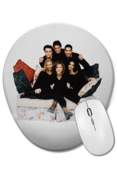BASKI DÜNYASI Mouse Pad oval FriendsTV cu suport pentru încheietura mâinii
