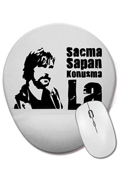 BASKI DÜNYASI Mouse Pad oval Behzat Ç cu suport pentru încheietura mâinii