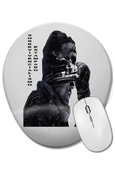 BASKI DÜNYASI Mouse Pad oval Soldado X cu suport pentru încheietura mâinii