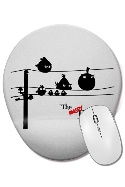 BASKI DÜNYASI Mouse Pad oval Angry Birds cu suport pentru încheietura mâinii