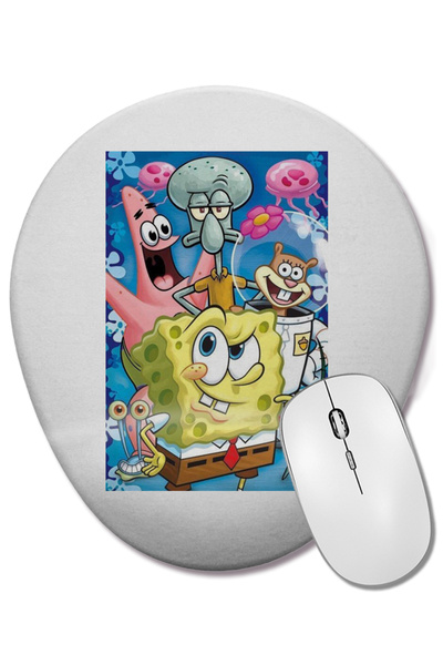 BASKI DÜNYASI Σφουγγαράκης Σφουγγαράκης 02 Οβάλ ποντίκι με υποστήριξη καρπού