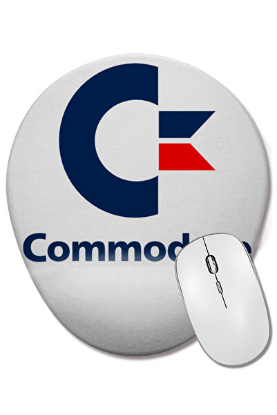 BASKI DÜNYASI Mouse Pad oval Commodore 64 cu suport pentru încheietura mâinii