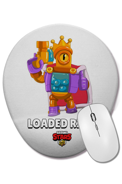 BASKI DÜNYASI Brawl Stars Loaded Rıco Mouse Pad oval cu suport pentru încheietura mâinii
