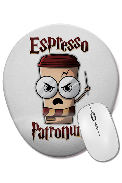 BASKI DÜNYASI Επιτραπέζιο ποντίκι Expresso Patronum Oval με στήριγμα καρπού