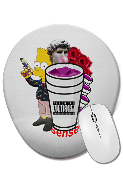 BASKI DÜNYASI Estampa Lean - Οβάλ ποντίκι με υποστήριξη καρπού Sense Lean