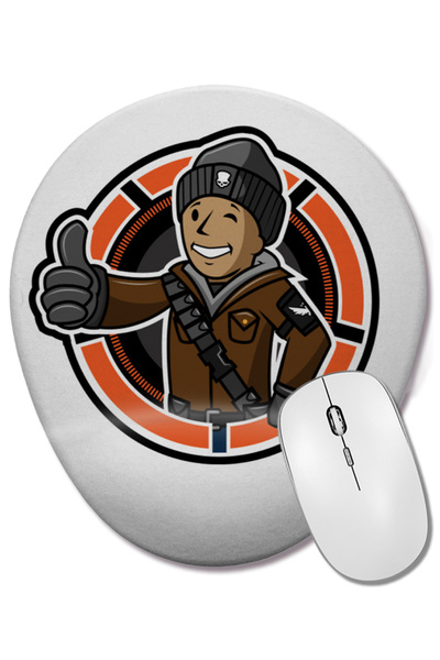 BASKI DÜNYASI Fallout 02 Οβάλ ποντίκι με υποστήριξη καρπού