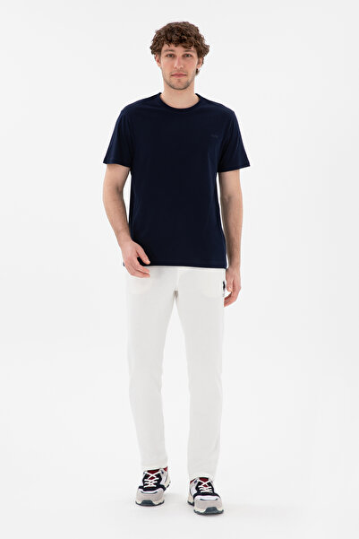 U.S. Polo Assn. Erkek Slim Fit Düz Paça Ekru Eşofman Altı 50298020-VR019