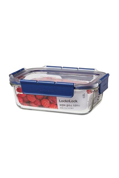 Lock & Lock Ll Top Class Oven & Storage Container Quadrilateral Locked 1.0 Lt Blue