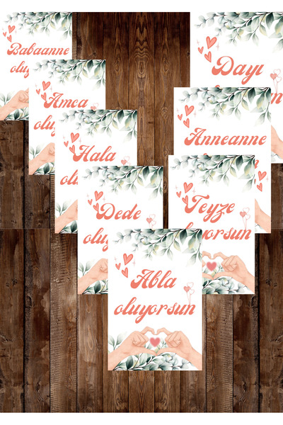 Glintist 8  ADET Amca Hala Teyze Dede vb Oluyorsun Aile Müjde Fotoğraf Çekim ...