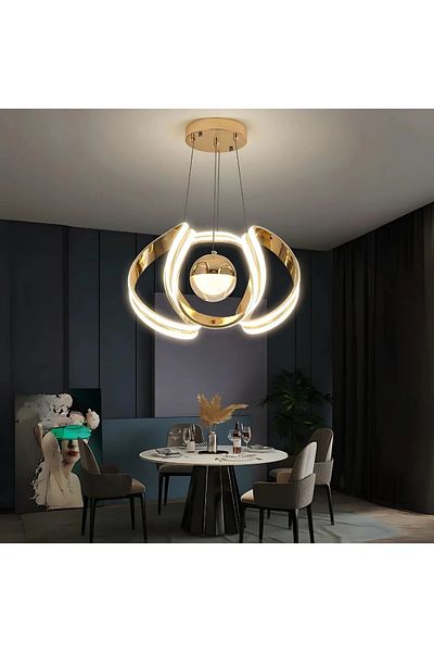 Ece Aydınlatma Langdon Special Design Pendant Lamp Modern 3 Color Led Living Room Chandelier