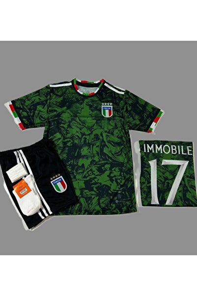 BYSPORTAKUS Ciro İ,m,m,o,b,i,l,e, İtalya Yeşil Temalı Çocuk Forması 4'lü Set