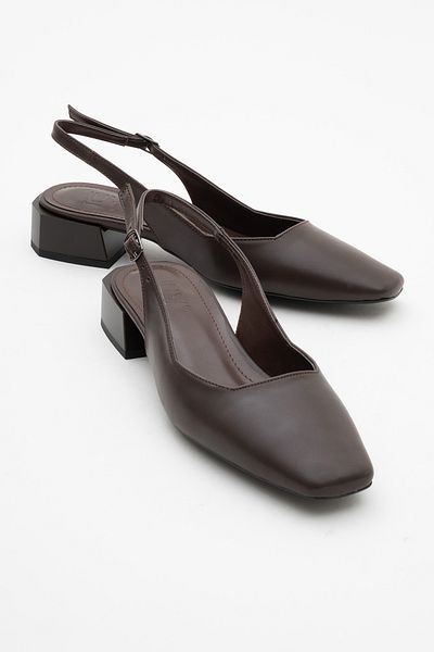 LuviShoes Dámské boty na podpatku STATE Brown Skin