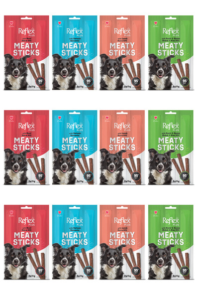 Reflex 4 Çeşit Karma Köpek Ödül Çubuğu 12 Li Set