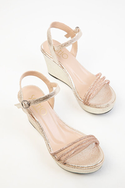 SOHO Gold Women's Wedge Heeled Shoes 20362