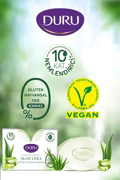Duru Hydro Pure Aloevera 6 Pieces Soap 3X270 Gr Gluten Free