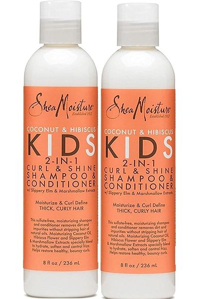 Shea Moisture SHEA MOISTURE Kids Shampoo 2-In-1 Coconut & Hibiscus 8 Ounce (236ML) (2 Pack) (Sm 2 In 1 C&H)