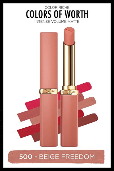 L'Oreal Paris Ruj mat intens Color Riche Colors Of Worth - 500 Bej Libertate