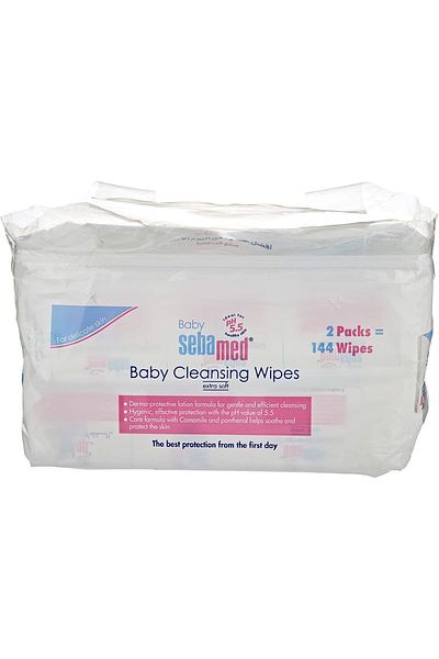Sebamed Baby Wet Wipes, 72 x 2 Duo Pack