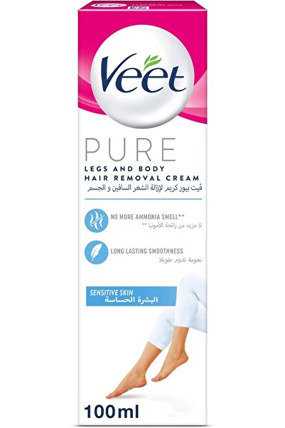 Veet Pure Legs & Body Hair Removal Cream For Sensitive Skin - 100 ml