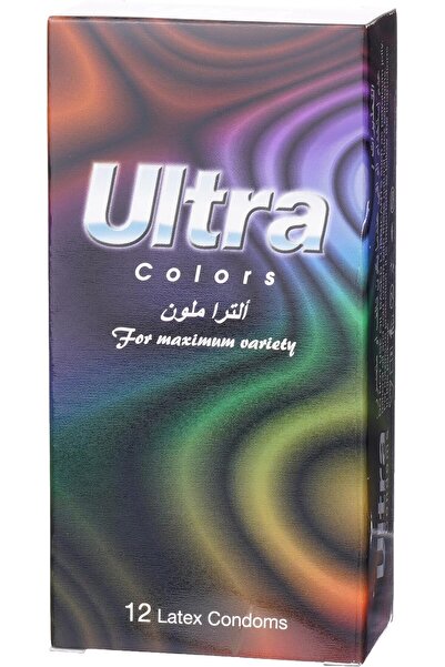 ULTRA واقيات ذكرية ملونة 12 قطعة