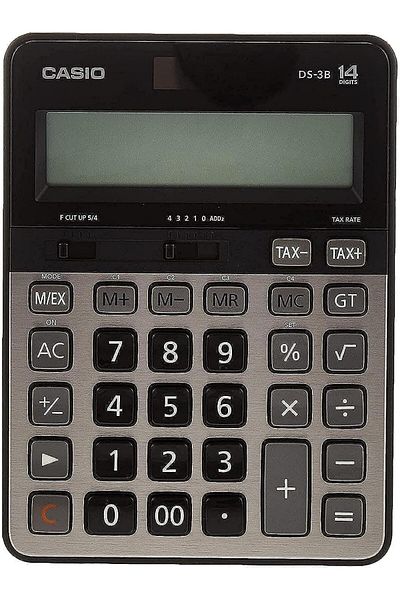 Casio DS-3B-W-DP Calculator, Gray