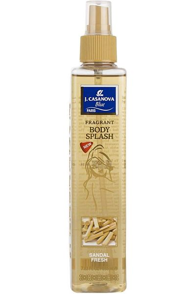 j.casanova Body Splash Sandal Fresh 235ml 339 --- كازانوفا معطر للجسم 235 مل صندل