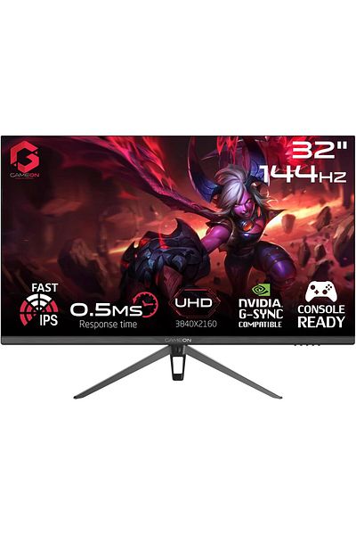GAMEON GOP32UHD144IPS 32" UHD, 144Hz, MPRT 0.5ms, HDMI 2.1, IPS Gaming Monitor (Support PS5)