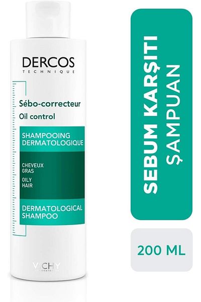 Vichy Dercos Oil Control Anti-Oil Care Shampoo 200ml