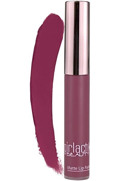 Girlactik الولايات المتحدة الأمريكية. أحمر شفاه سائل غير لامع بلون التوت الوردي. أحمر شفاه طويل الأمد، ملون ولا يسبب الجفاف. -ستي