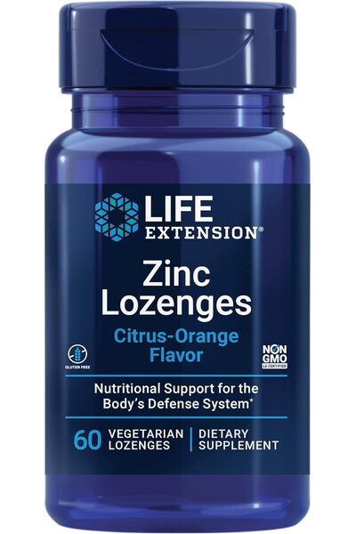 Life Extension أقراص استحلاب الزنك، بنكهة البرتقال والحمضيات الطبيعية، 60 قرص...