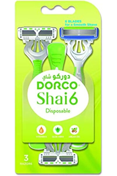 Dorco ماكينة حلاقة 6 شفرات للاستخدام مرة واحدة للنساء