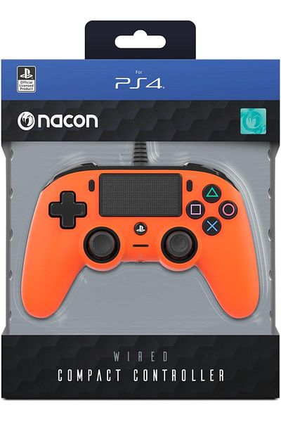 Nacon Oficial PS4 Wired Compact Controller - Orange