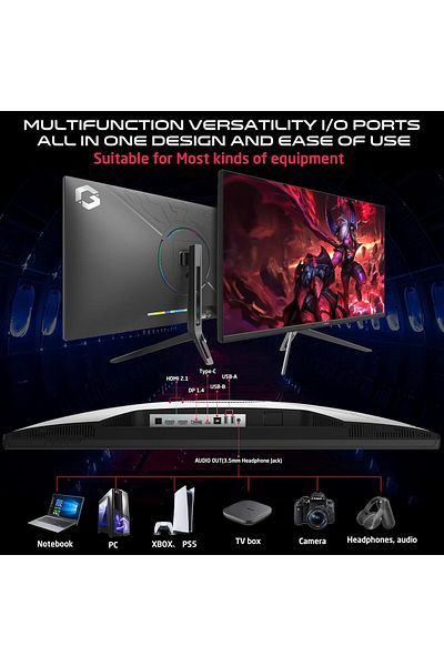 GAMEON GOP32UHD144IPS 32" UHD, 144Hz, MPRT 0.5ms, HDMI 2.1, IPS Gaming Monitor (Support PS5)