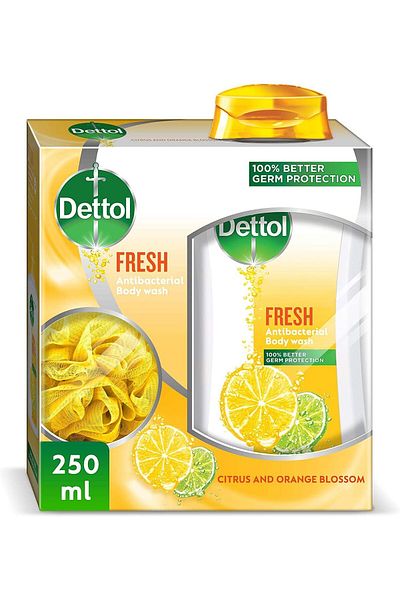 Dettol Fresh Shower Gel & Body Wash, Citrus & Orange Blossom Fragrance for Effective Germ Protection