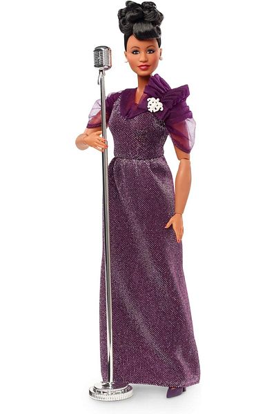 Barbie Inspiring Women Series Ella Fitzgerald Collectible Doll, Approx. 12-in, Wearing Purple Gown,